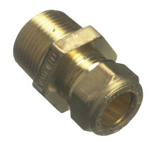 Overgangsnippel til kobberrør/PEX 1/2" x 10 mm